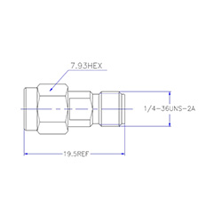 HS-2.92mmM To 2.92mmF Adapter (40G)